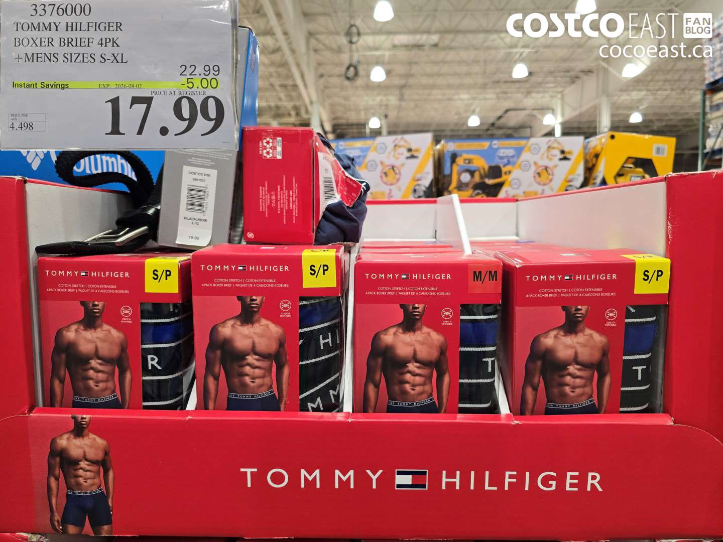 3376000 TOMMY HILFIGER BOXER BRIEF 4PK MENS SIZES S-XL ($5.00 INSTANT SAVINGS EXPIRES ON 2026-08-02) $17.99