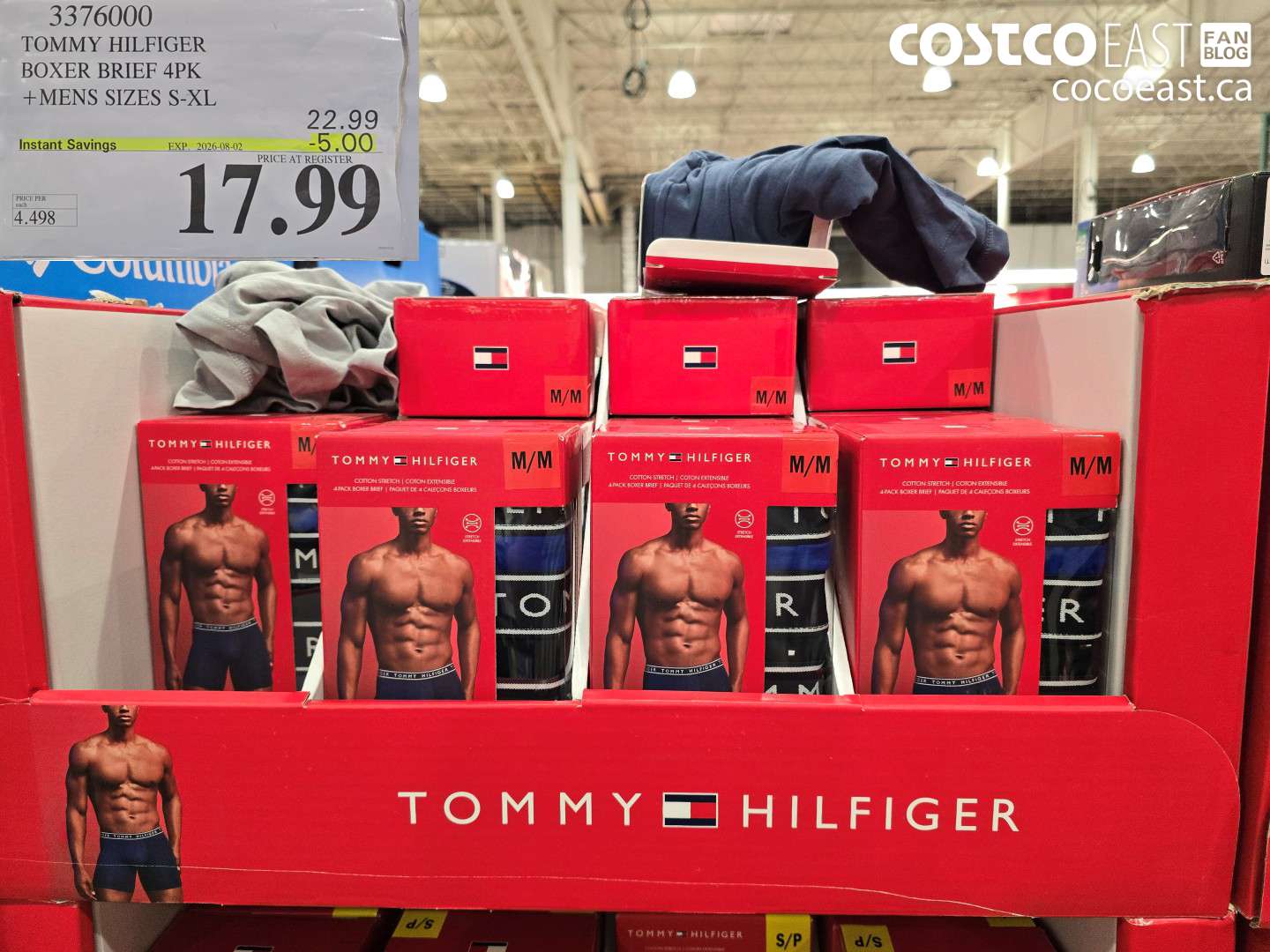 3376000 TOMMY HILFIGER BOXER BRIEF 4PK + MENS SIZES S-XL ($5.00 INSTANT SAVINGS EXPIRES ON 2026-08-02) $17.99