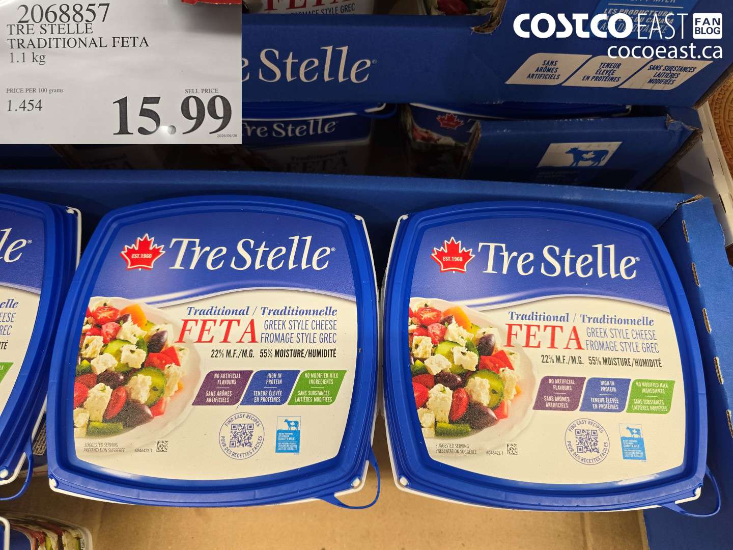 2068857 TRE STELLE TRADITIONAL FETA 1.1 KG $15.99