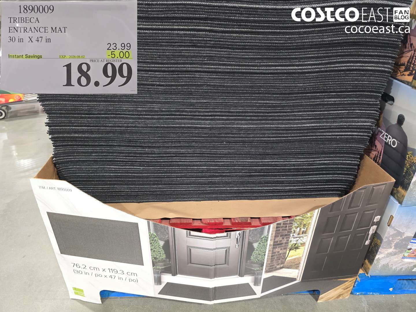 1890009 TRIBECA ENTRANCE MAT 30 IN X 47 IN ($5.00 INSTANT SAVINGS EXPIRES ON 2026-08-02) $18.99