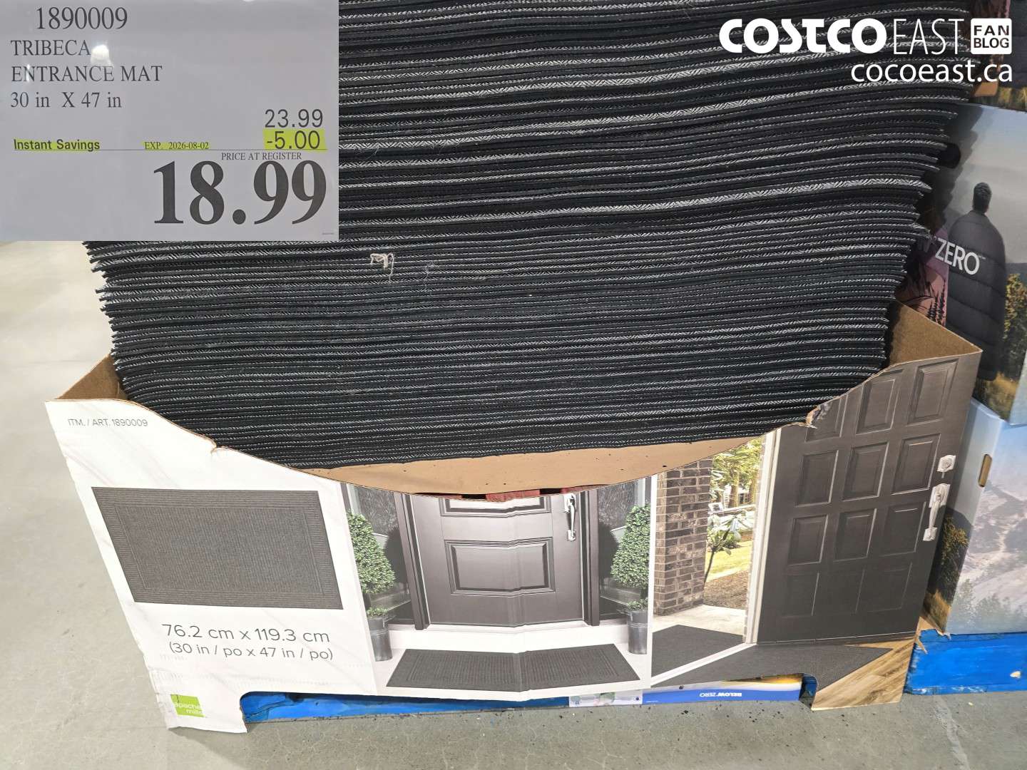 1890009 TRIBECA ENTRANCE MAT 30 IN X 47 IN ($5.00 INSTANT SAVINGS EXPIRES ON 2026-08-02) $18.99