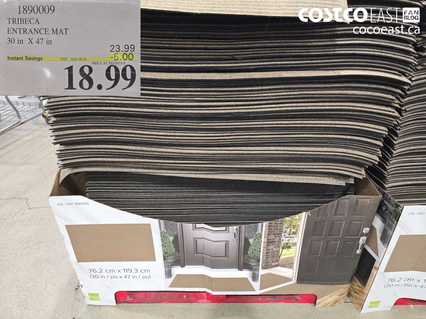 1890009 TRIBECA ENTRANCE MAT 30 IN X 47 IN ($5.00 INSTANT SAVINGS EXPIRES ON 2026-08-02) $18.99