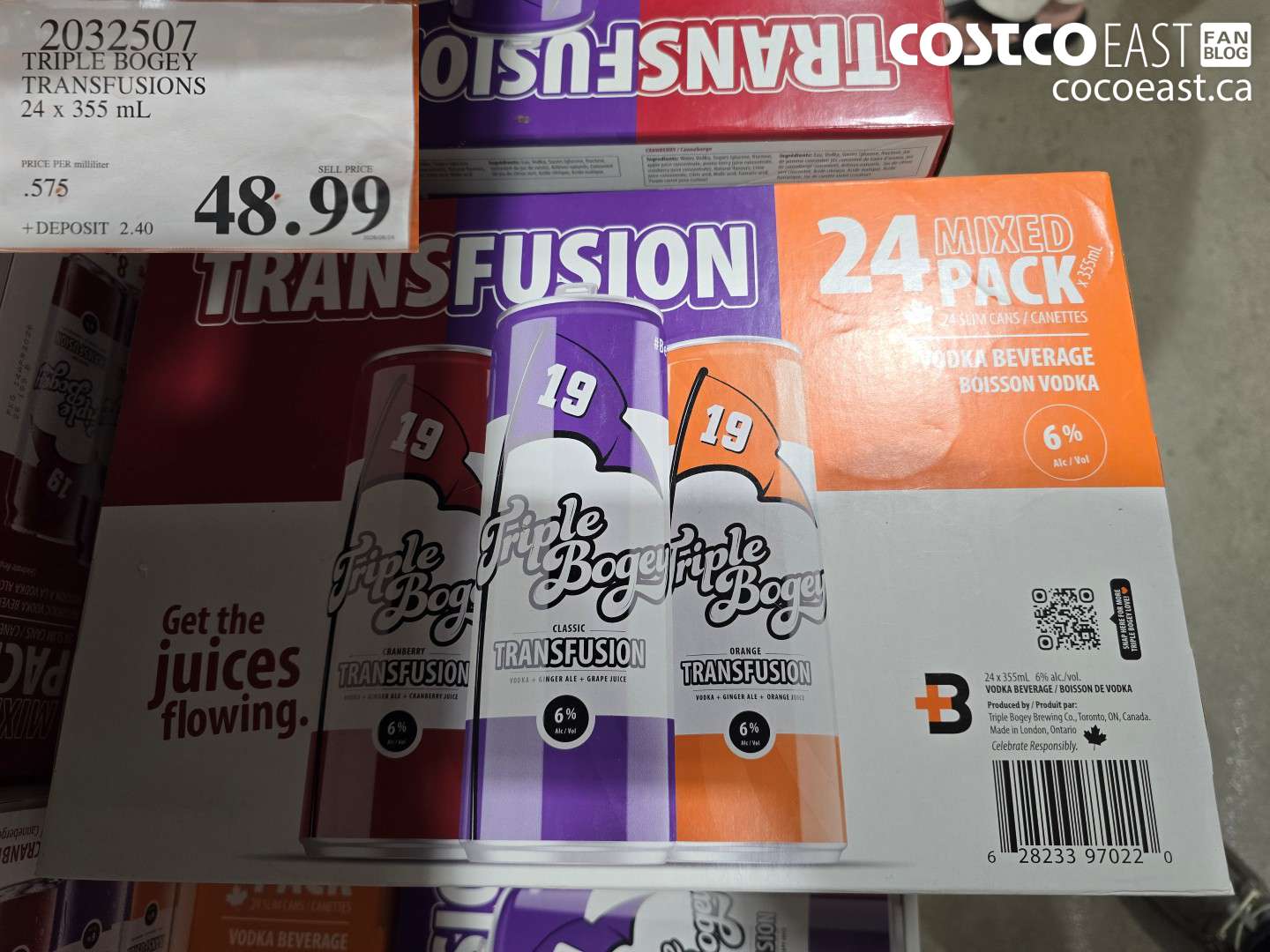 2032507 TRIPLE BOGEY TRANSFUSIONS 24 X 355 ML $48.99