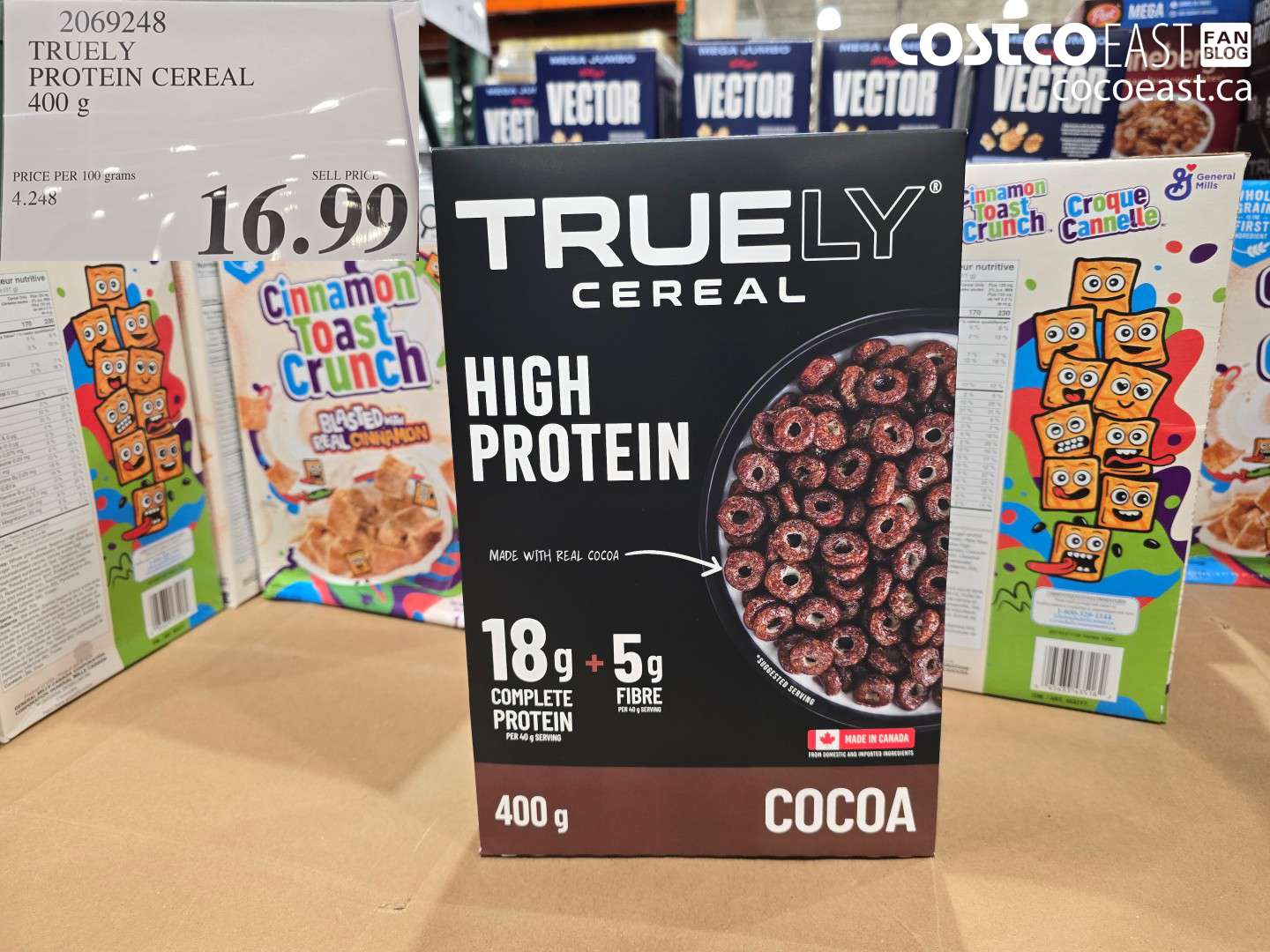 2069248 TRUELY PROTEIN CEREAL 400 G $16.99