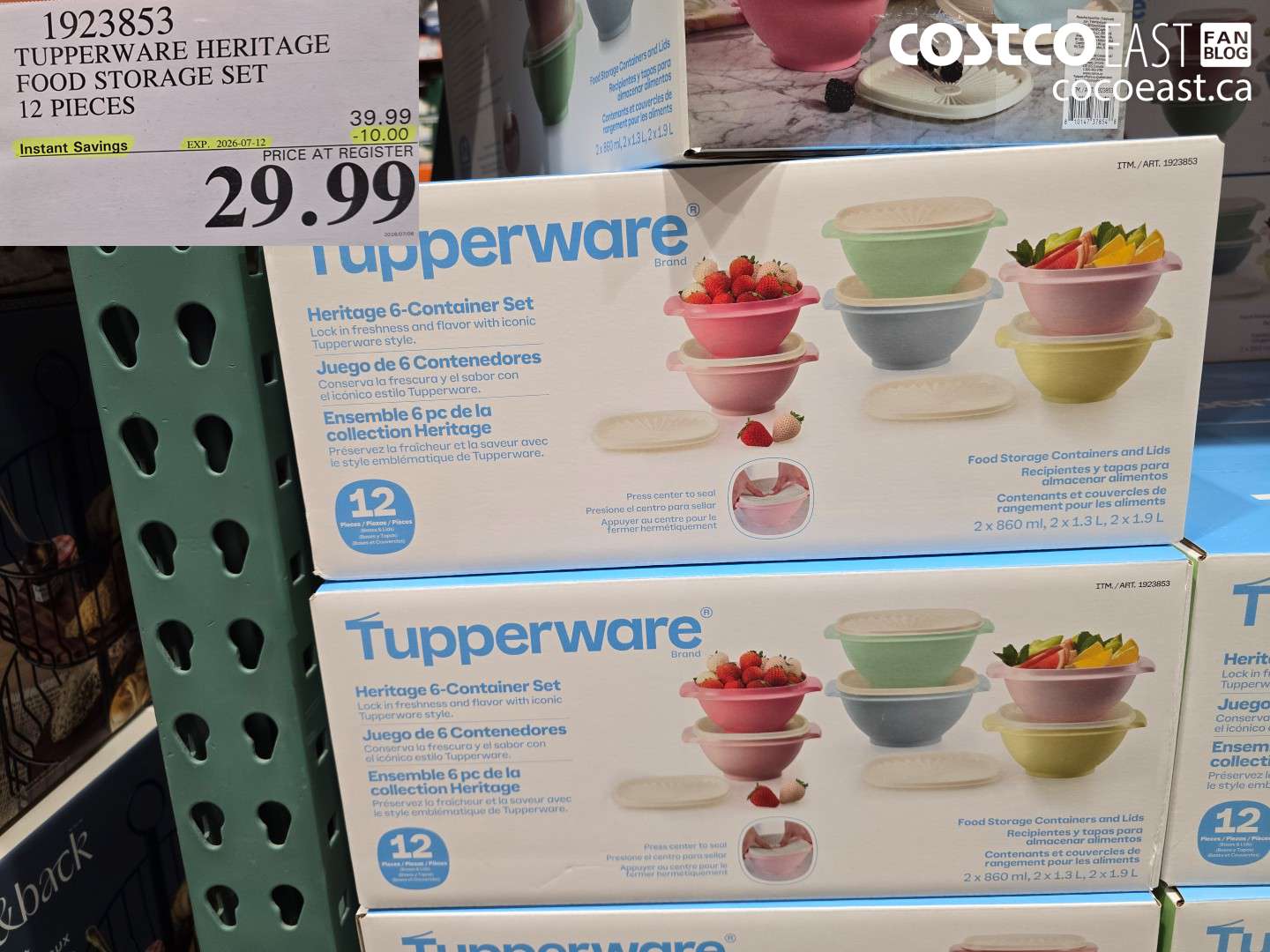 1923853 TUPPERWARE HERITAGE FOOD STORAGE SET 12 PIECES ($10.00 INSTANT SAVINGS EXPIRES ON 2026-07-12) $29.99