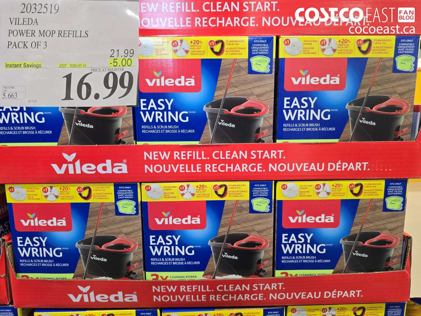 2032519 VILEDA POWER MOP REFILLS PACK OF 3 ($5.00 INSTANT SAVINGS EXPIRES ON 2026-07-19) $16.99