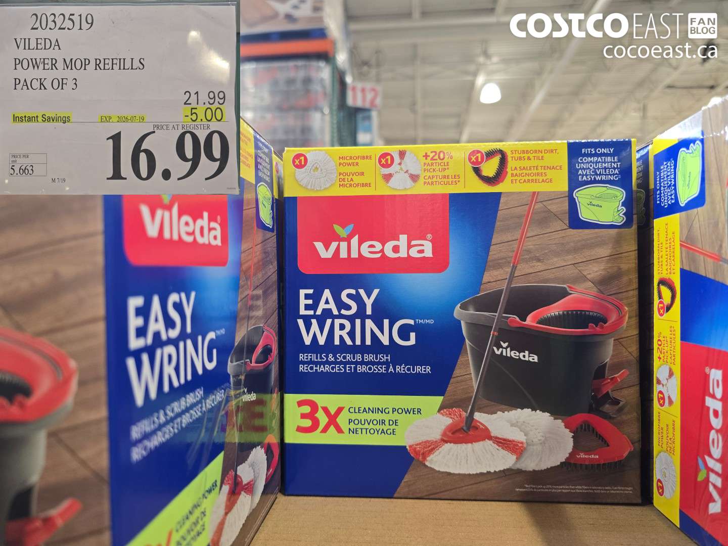 2032519 VILEDA POWER MOP REFILLS PACK OF 3 ($5.00 INSTANT SAVINGS EXPIRES ON 2026-07-19) $16.99
