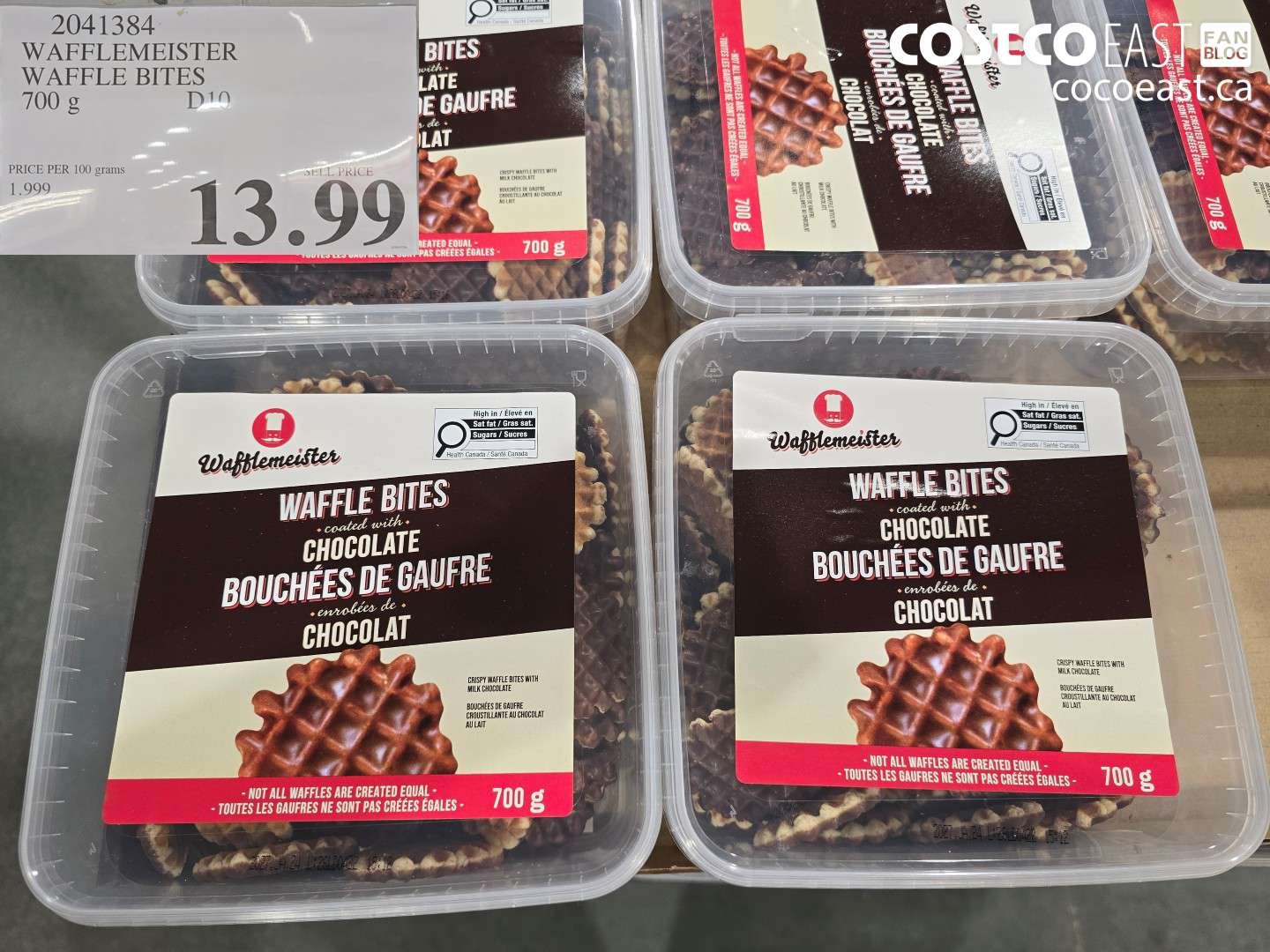 2041384 WAFFLEMEISTER WAFFLE BITES 700 G $13.99