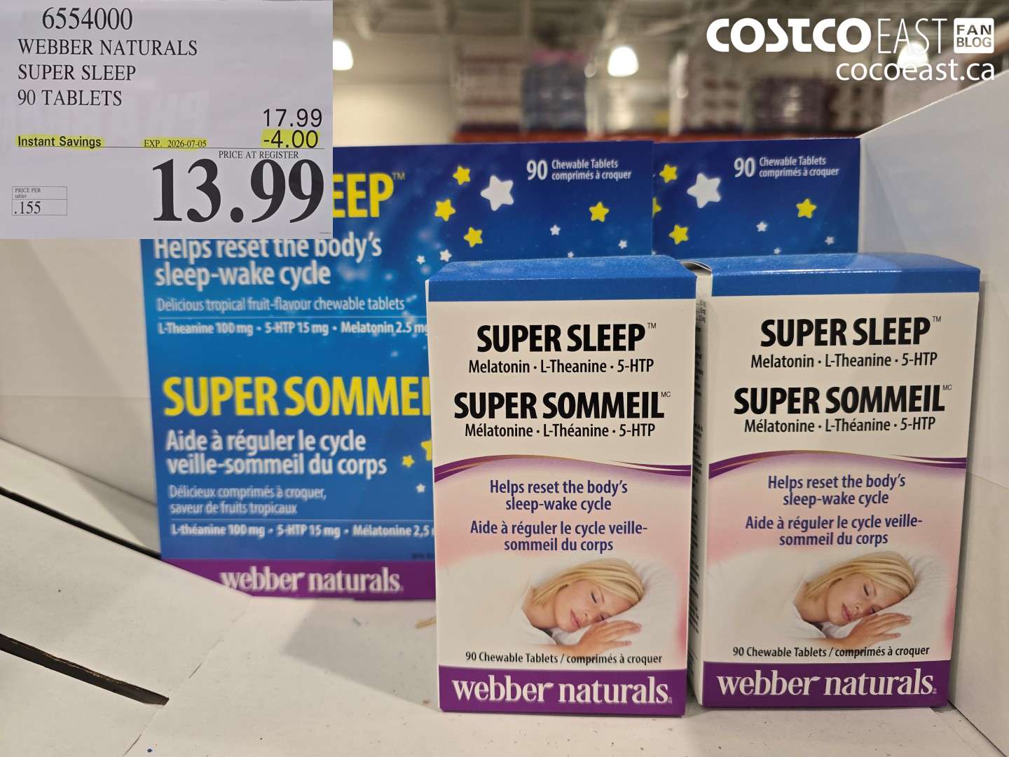 6554000 WEBBER NATURALS SUPER SLEEP 90 TABLETS ($4.00 INSTANT SAVINGS EXPIRES ON 2026-07-05) $13.99