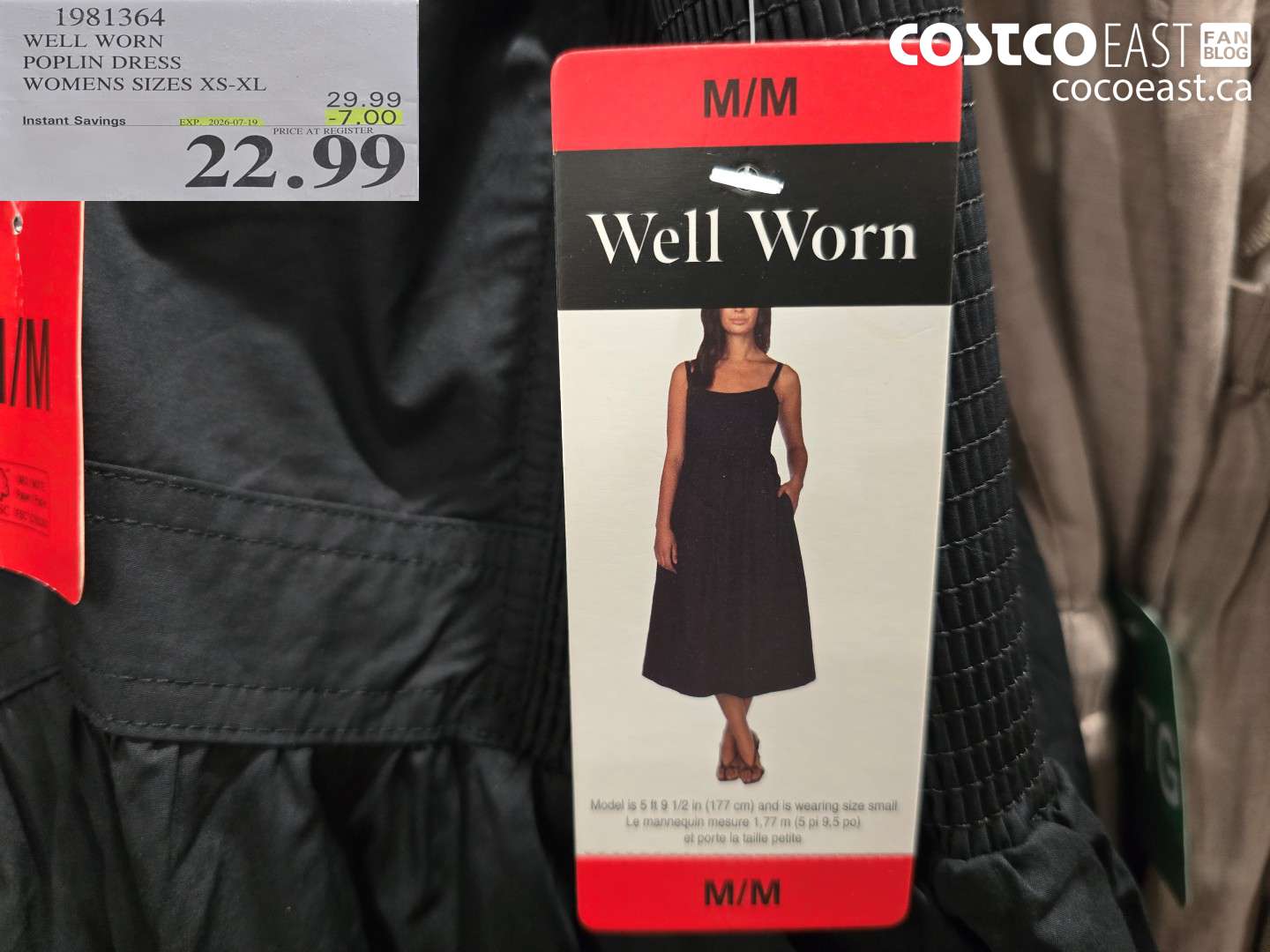 1981364 WELL WORN POPLIN DRESS WOMENS SIZES XS-XL ($7.00 INSTANT SAVINGS EXPIRES ON 2026-07-19) $22.99