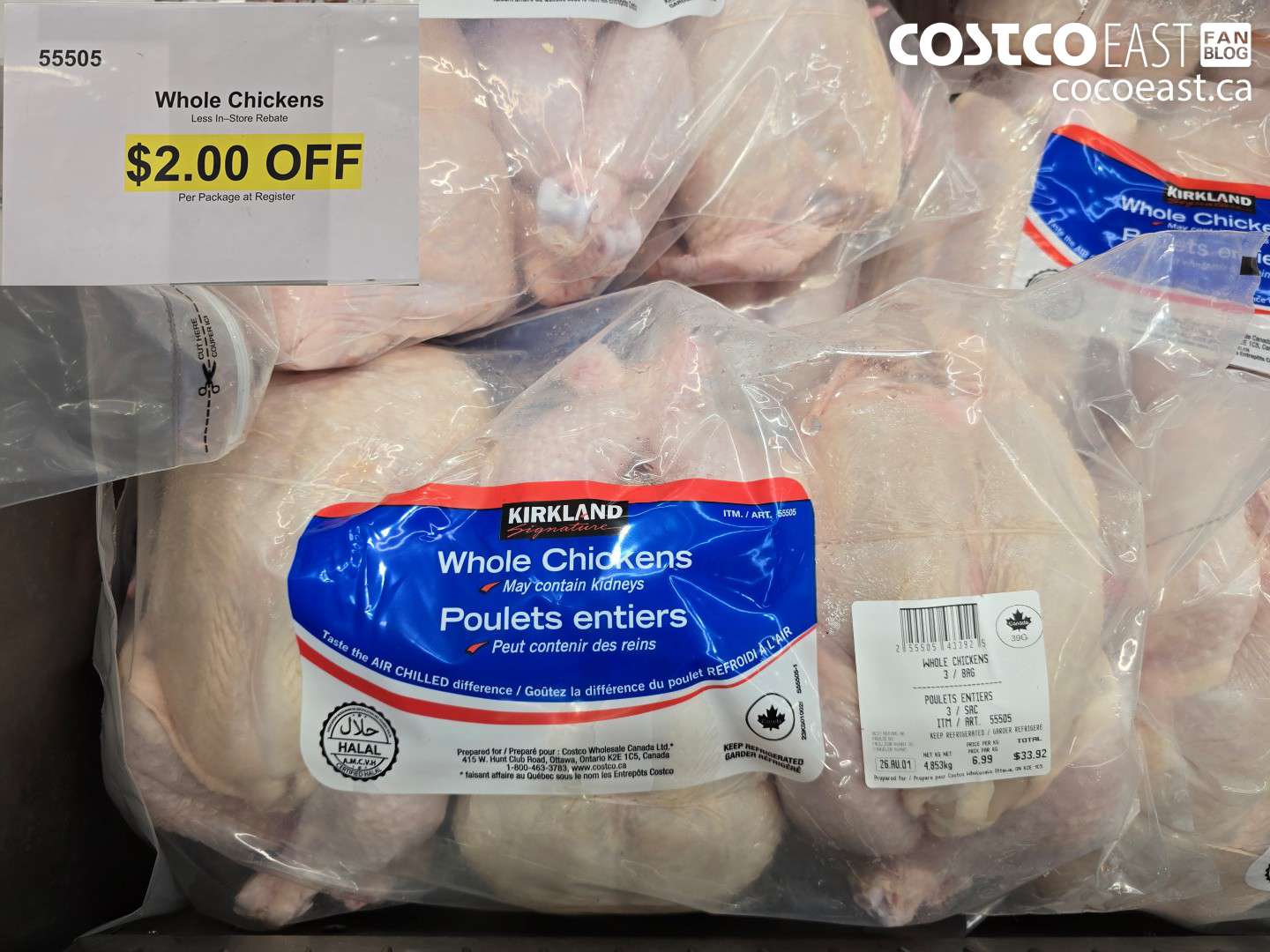 55505 WHOLE CHICKENS ($2.00 INSTANT SAVINGS)