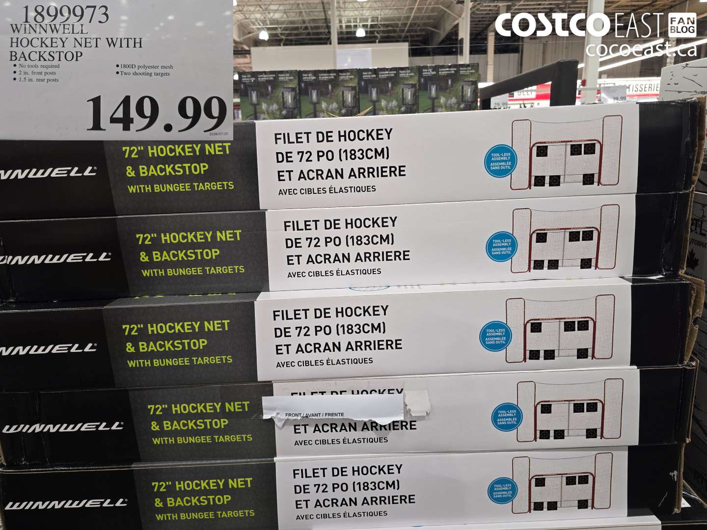 1899973 WINNWELL HOCKEY NET WITH BACKSTOP $149.99