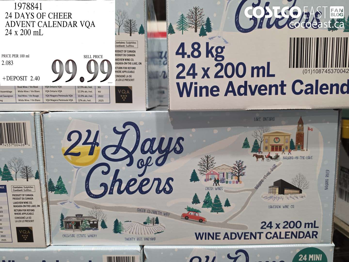 1978841 24 DAYS OF CHEER ADVENT CALENDAR VQA 24 X 200 ML $99.99