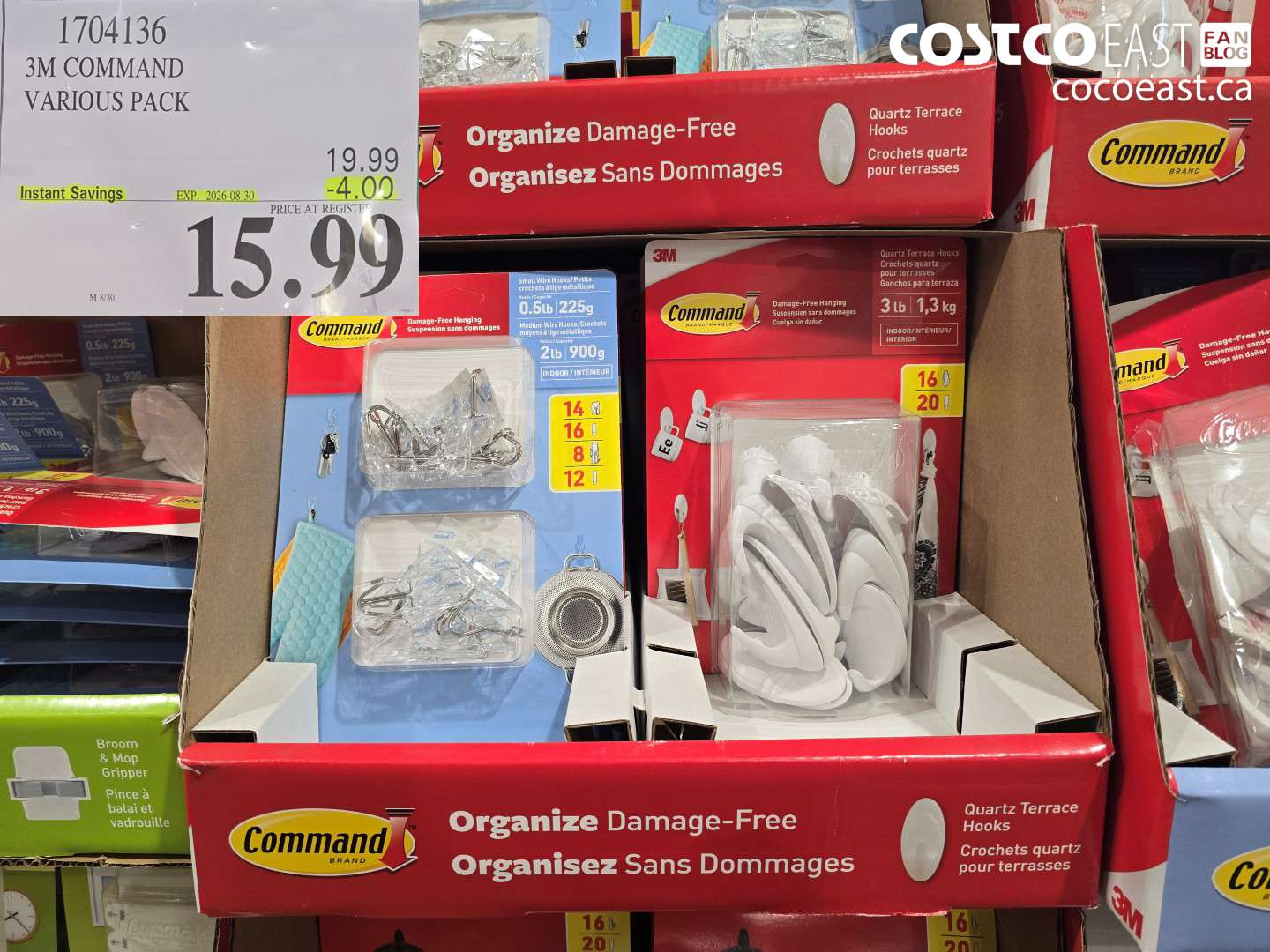 1704136 3M COMMAND VARIOUS PACK ($4.00 INSTANT SAVINGS EXPIRES ON 2026-08-30) $15.99