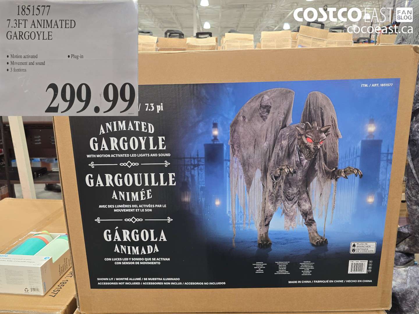 1851577 7.3FT ANIMATED GARGOYLE $299.99
