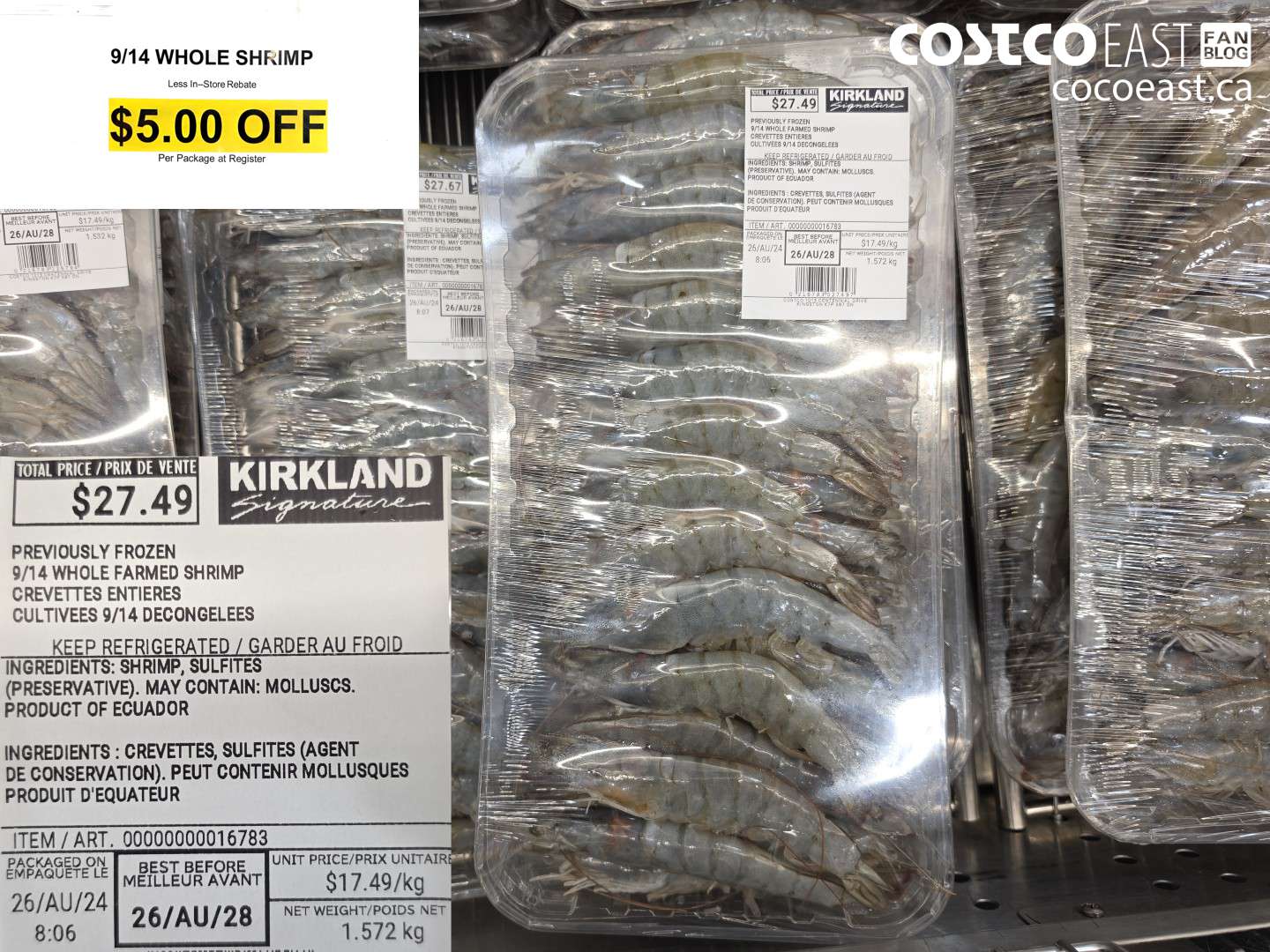 16783 9/14 WHOLE SHRIMP ($5.00 INSTANT SAVINGS)