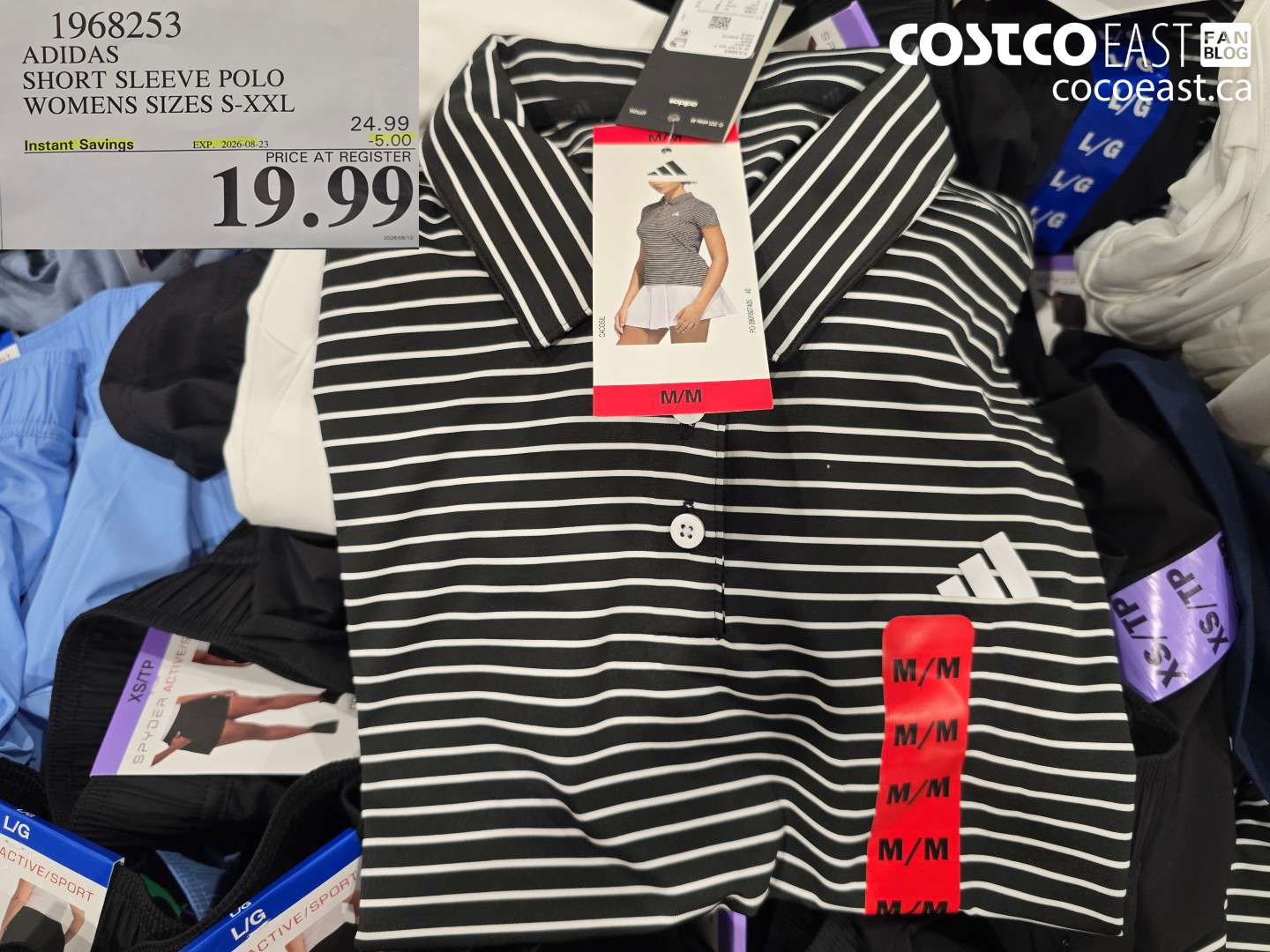 1968253 ADIDAS SHORT SLEEVE POLO WOMENS SIZES S-XXL ($5.00 INSTANT SAVINGS EXPIRES ON 2026-08-23) $19.99