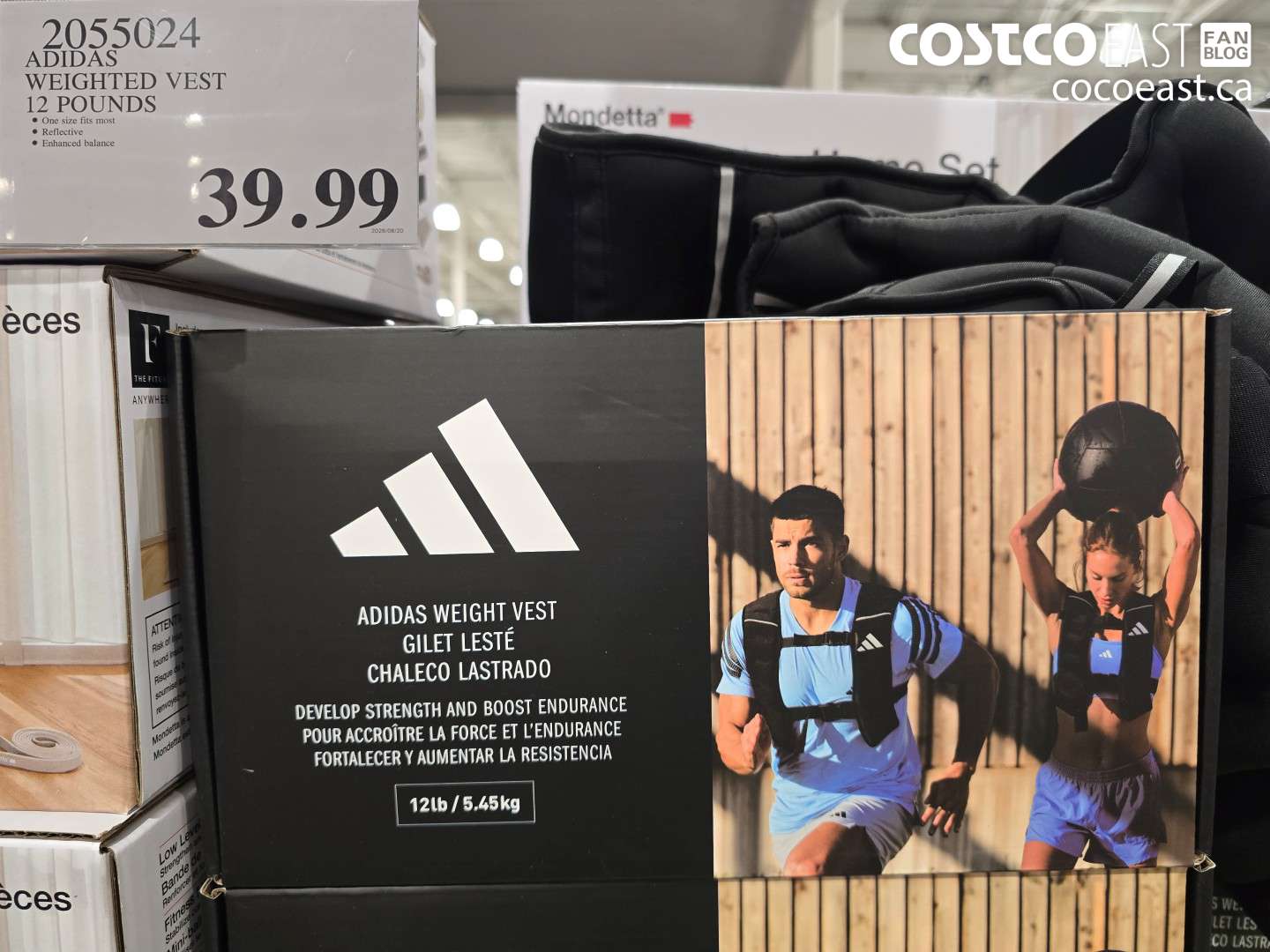 2055024 ADIDAS WEIGHTED VEST 12 POUNDS $39.99