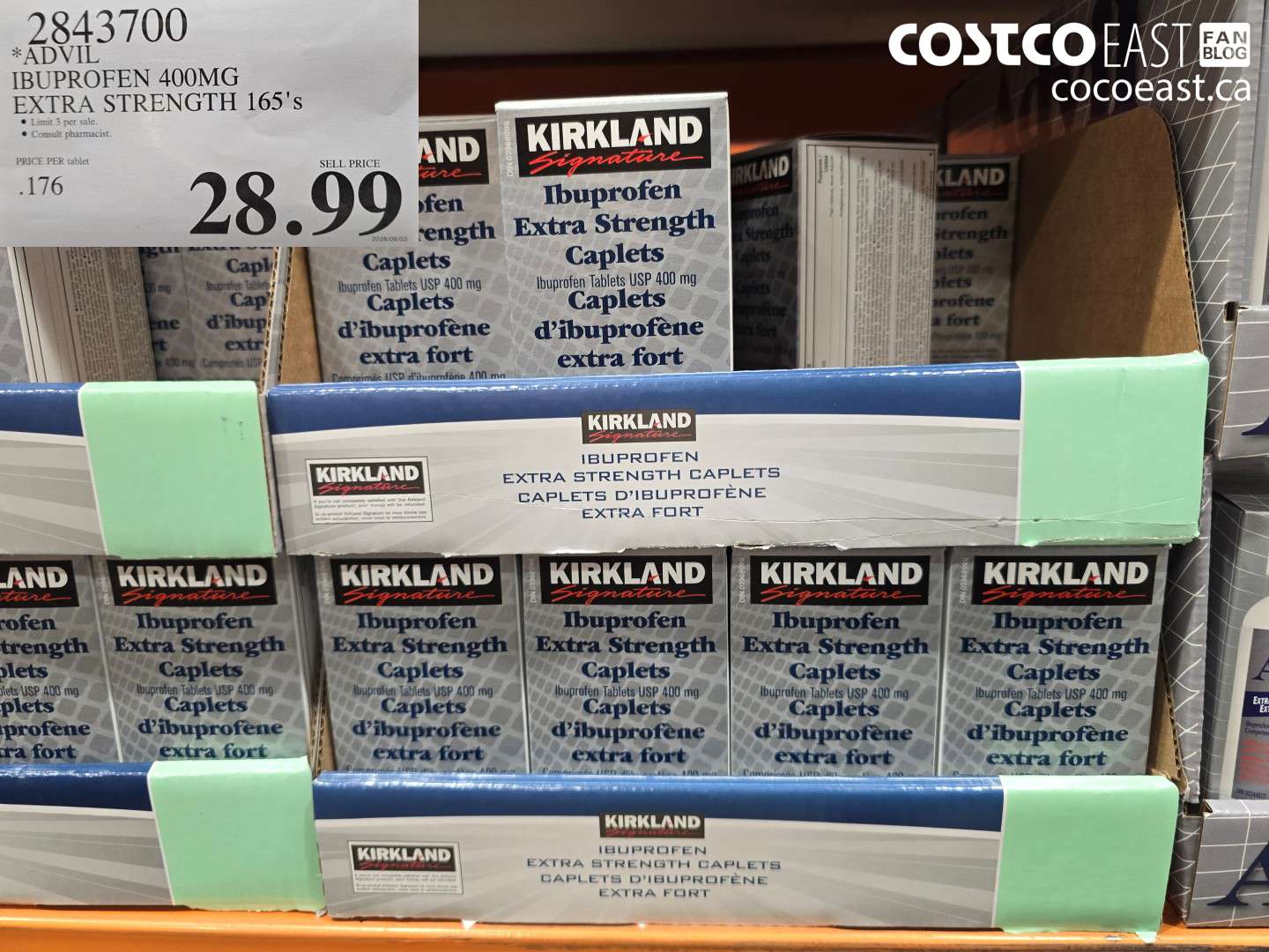 2843700 ADVIL IBUPROFEN 400MG EXTRA STRENGTH 165'S $28.99