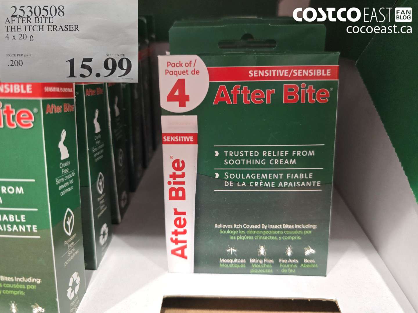 2530508 AFTER BITE THE ITCH ERASER 4 X 20 G $15.99