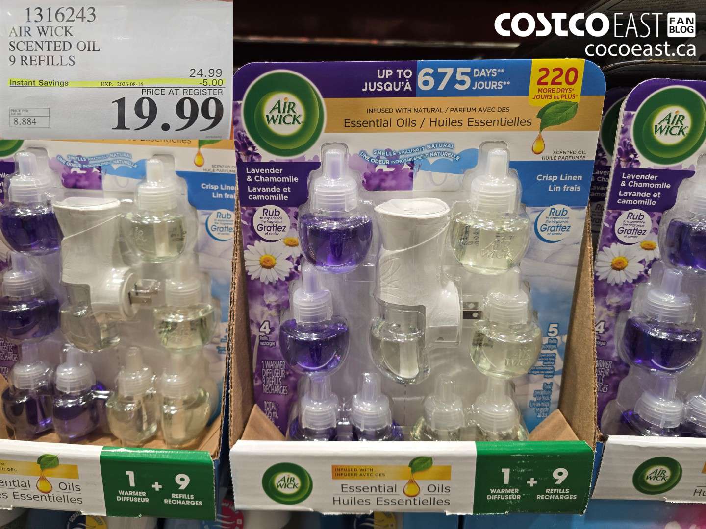 1316243 AIR WICK SCENTED OIL 9 REFILLS ($5.00 INSTANT SAVINGS EXPIRES ON 2026-08-16) $19.99
