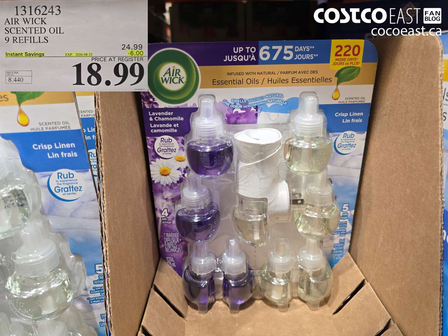 1316243 AIR WICK SCENTED OIL 9 REFILLS ($6.00 INSTANT SAVINGS EXPIRES ON 2026-08-23) $18.99