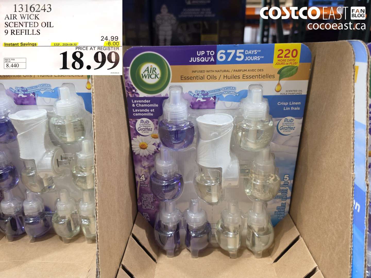1316243 AIR WICK SCENTED OIL 9 REFILLS ($6.00 INSTANT SAVINGS EXPIRES ON 2026-08-30) $18.99
