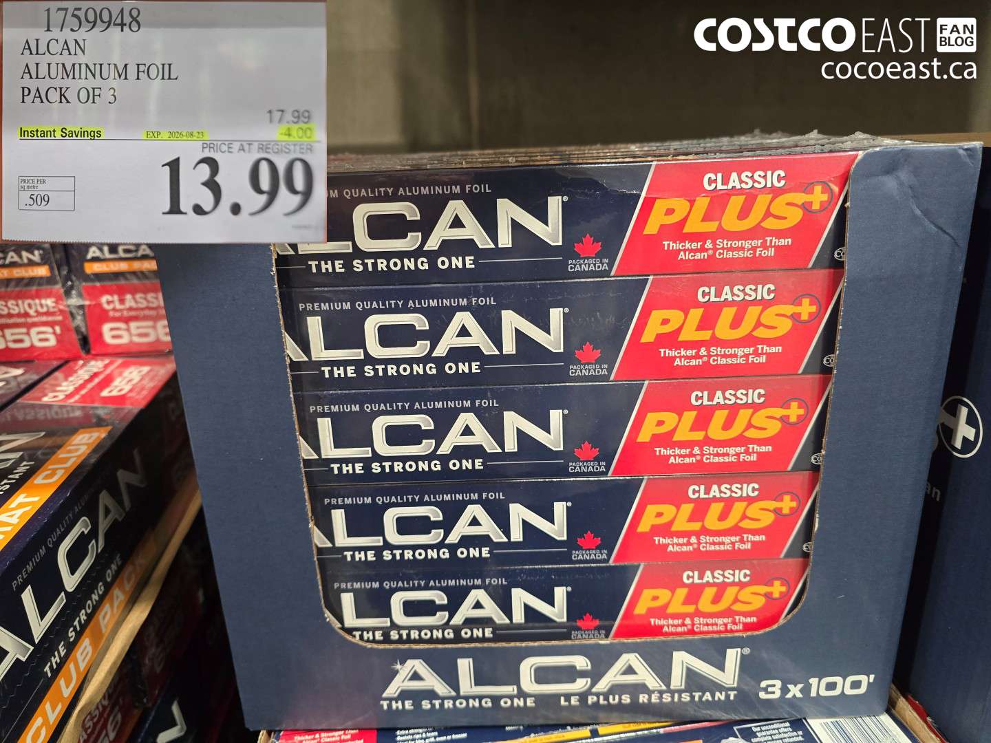 1759948 ALCAN ALUMINUM FOIL PACK OF 3 ($4.00 INSTANT SAVINGS EXPIRES ON 2026-08-23) $13.99