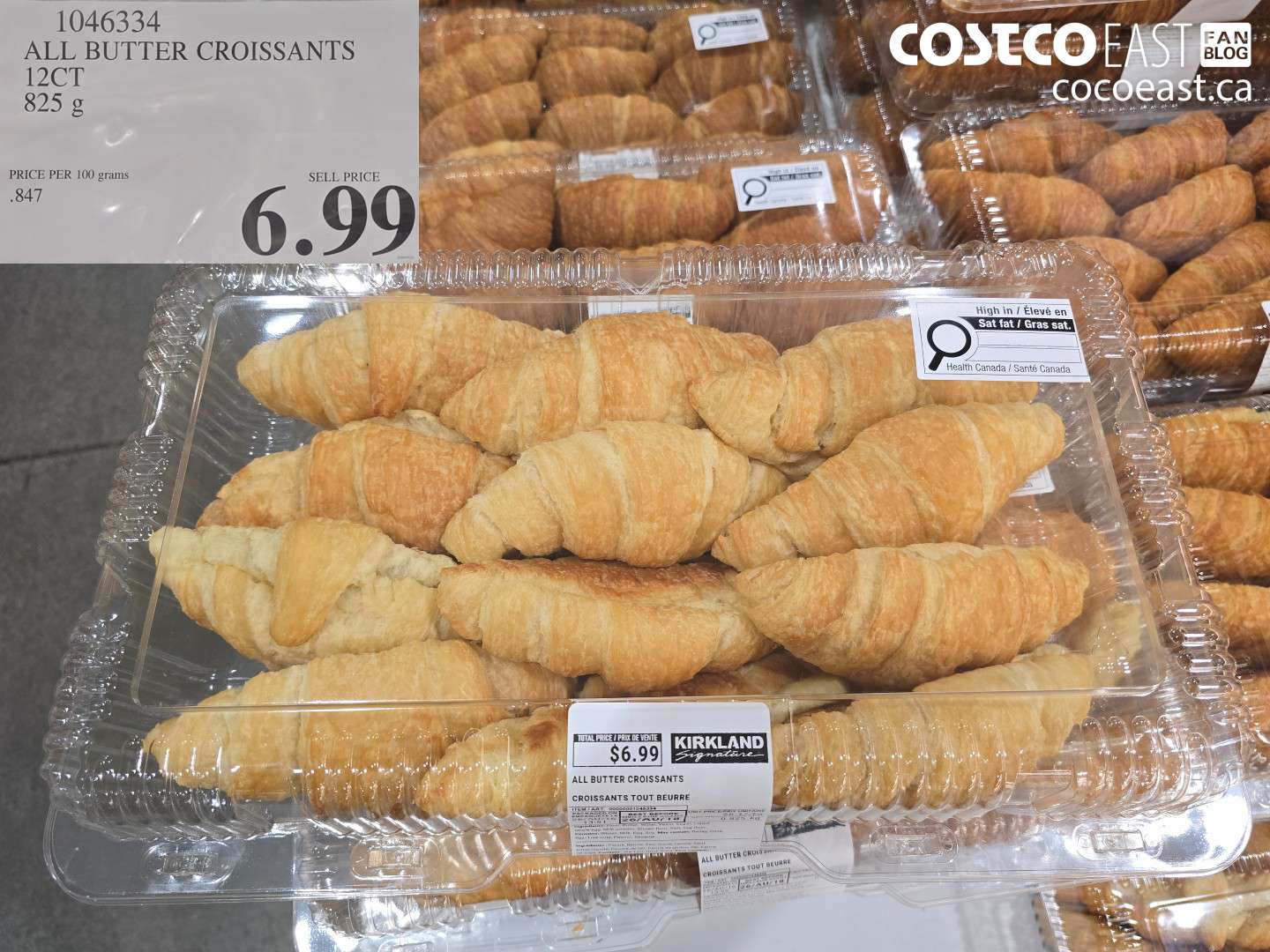 1046334 ALL BUTTER CROISSANTS 12CT 825 G $6.99