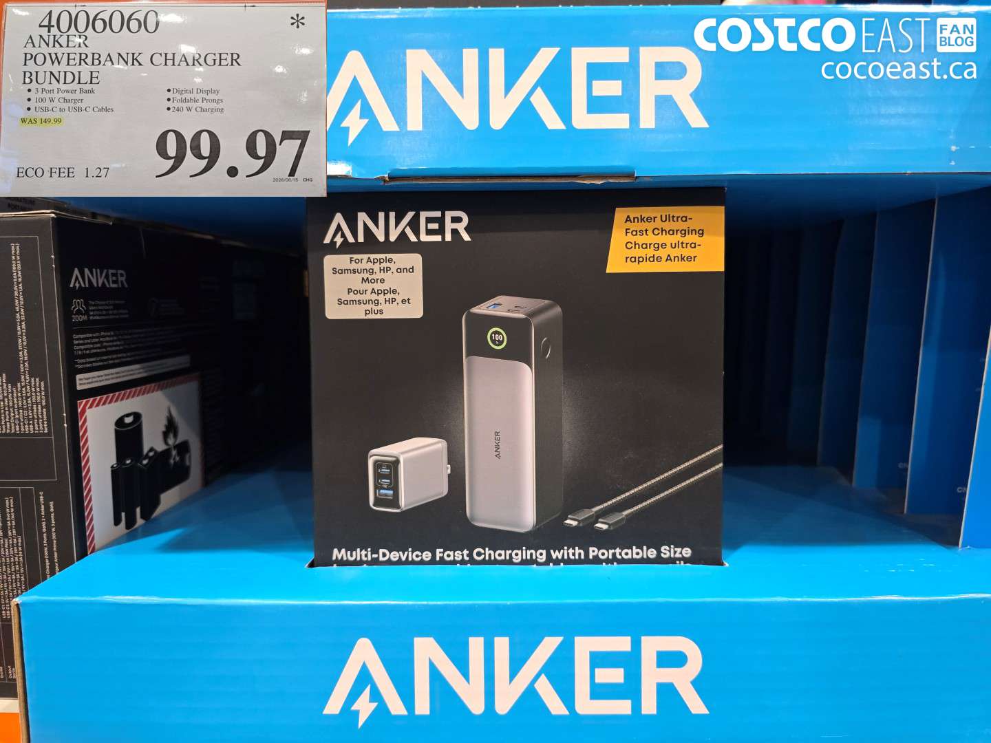 4006060 ANKER POWERBANK CHARGER BUNDLE $99.97