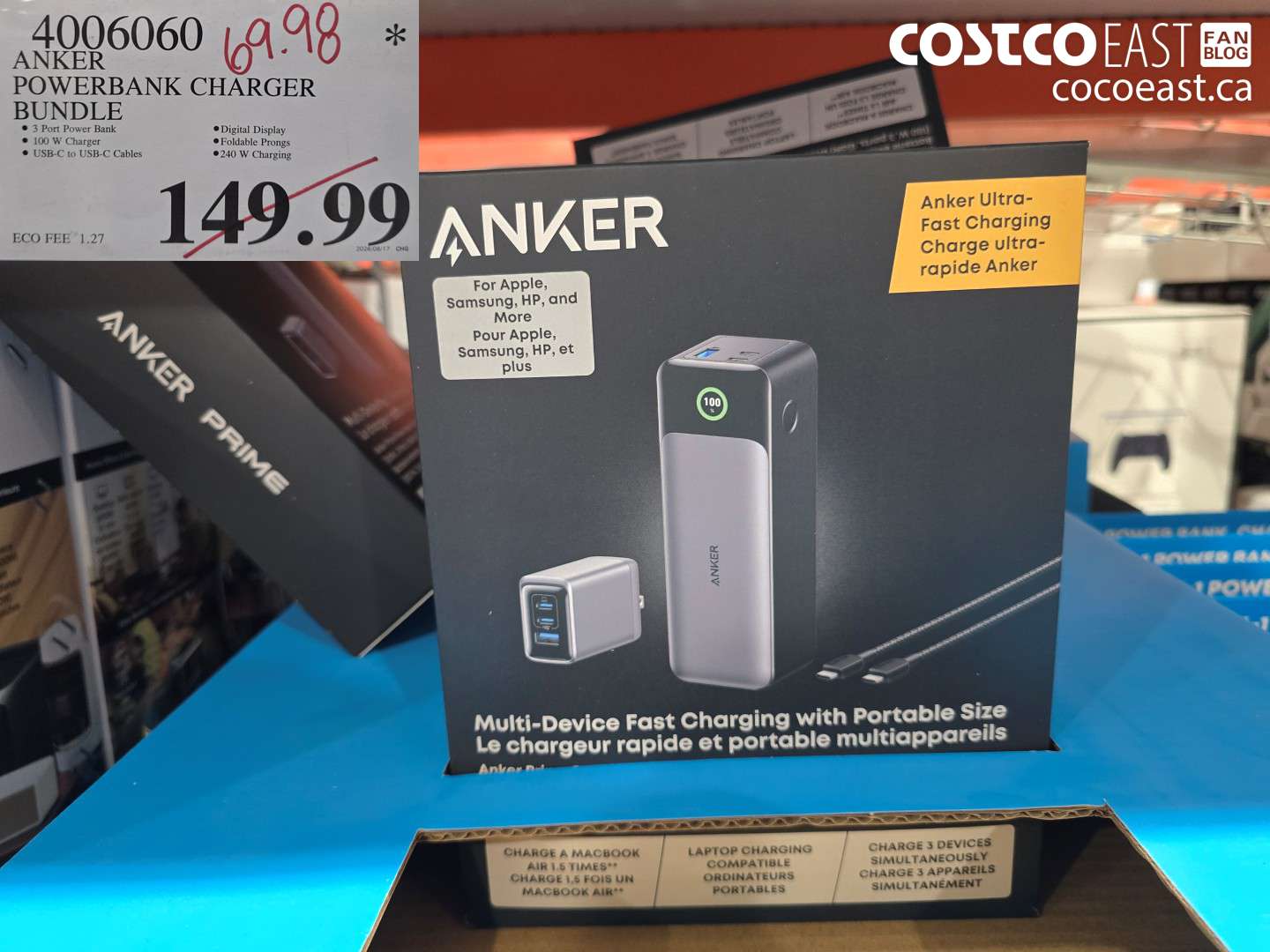 4006060 ANKER POWERBANK CHARGER BUNDLE $69.98