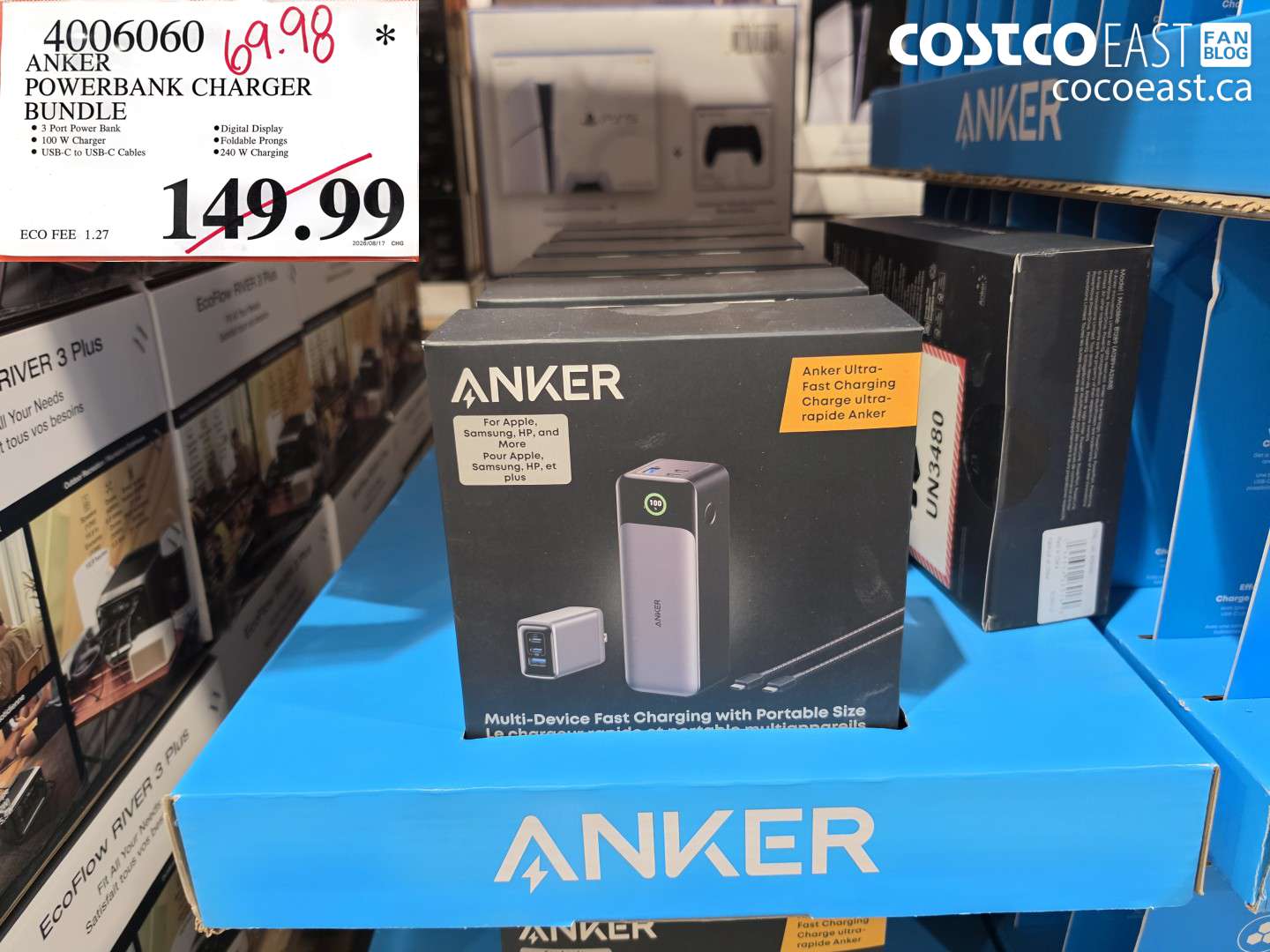 4006060 ANKER POWERBANK CHARGER BUNDLE $69.98