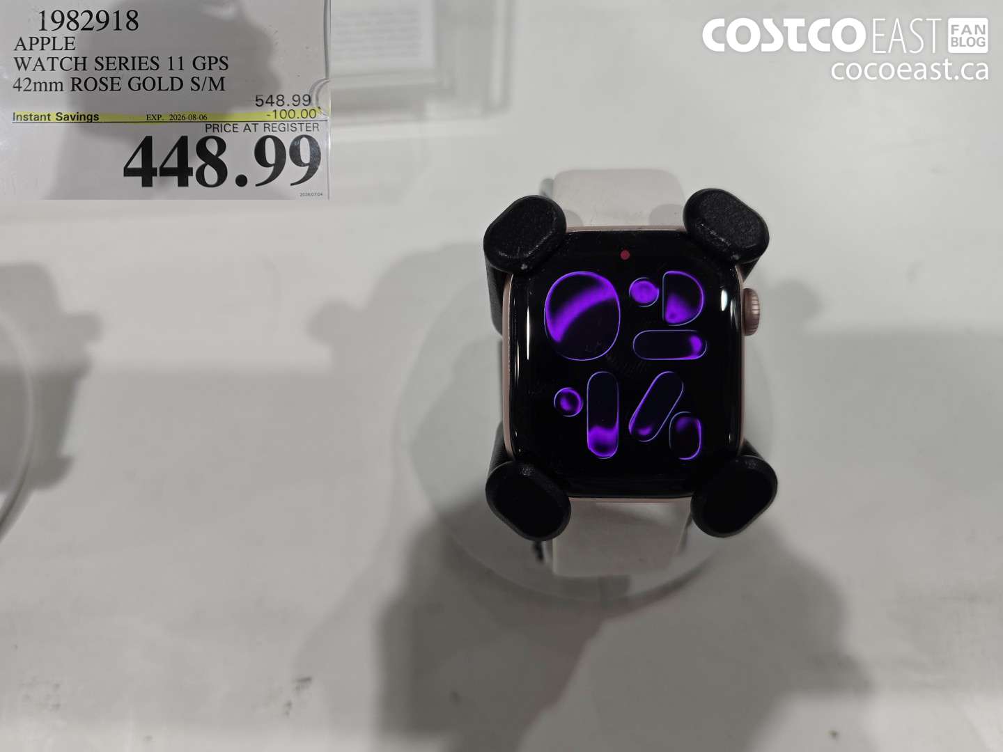 1982918 APPLE WATCH SERIES 11 GPS 42MM ROSE GOLD S/M ($100.00 INSTANT SAVINGS EXPIRES ON 2026-08-06) $448.99