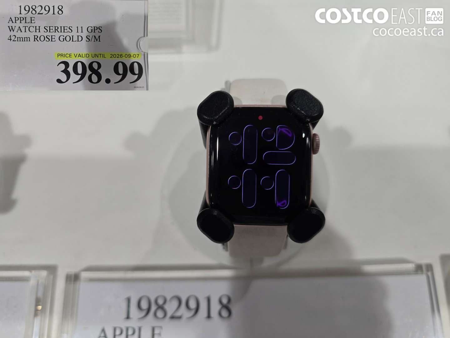 1982918 APPLE WATCH SERIES 11 GPS 42MM ROSE GOLD S/M $398.99