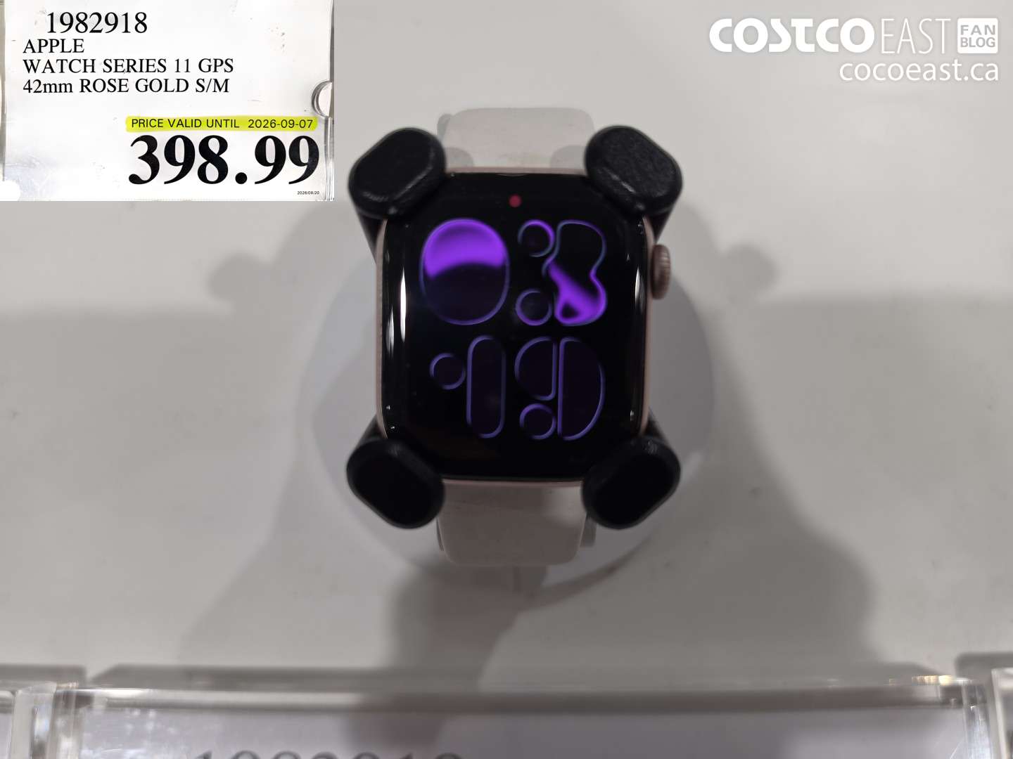 1982918 APPLE WATCH SERIES 11 GPS 42MM ROSE GOLD S/M $398.99