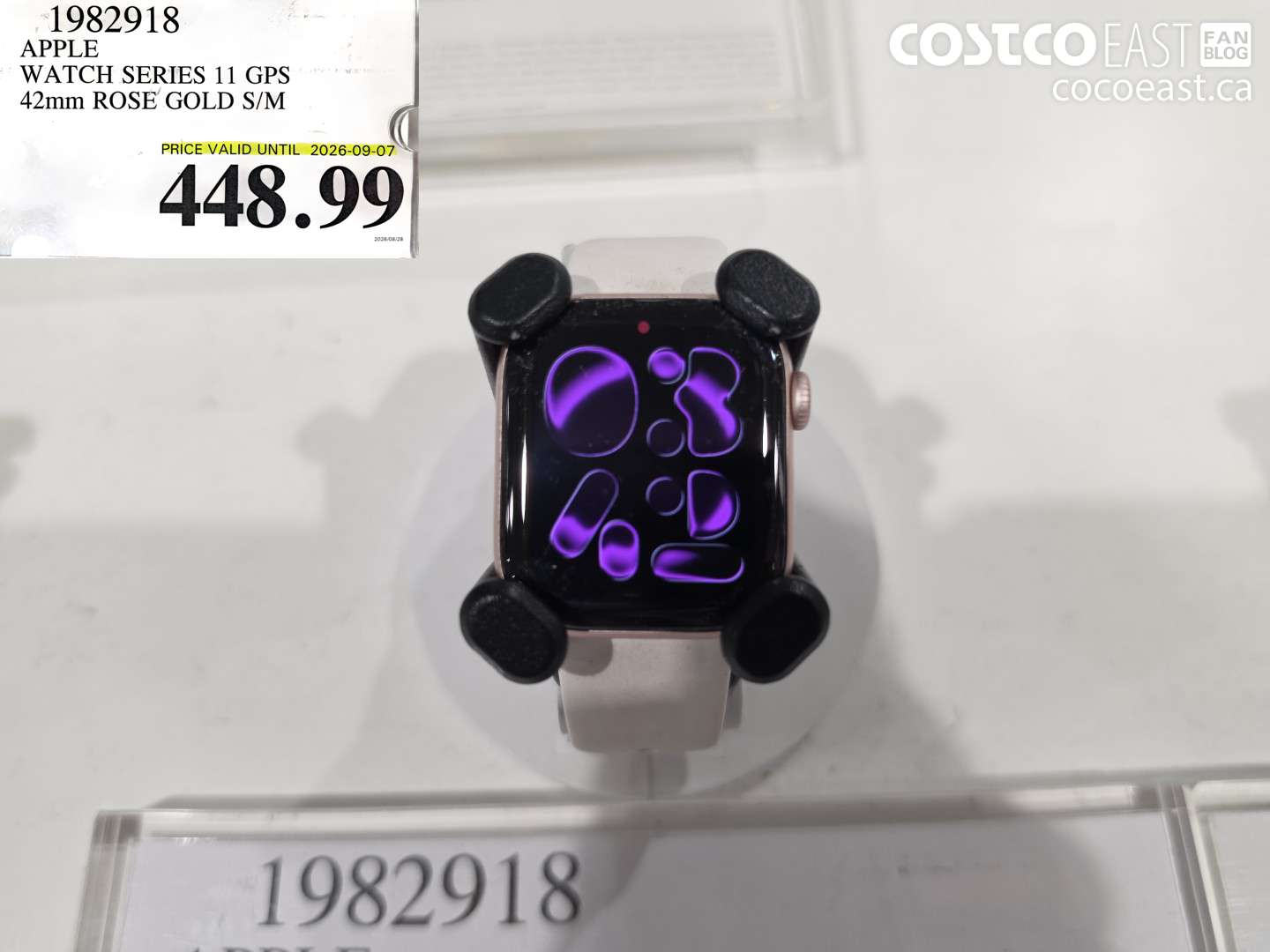 1982918 APPLE WATCH SERIES 11 GPS 42MM ROSE GOLD S/M $448.99