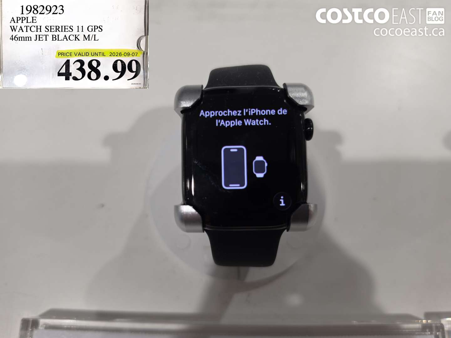 1982923 APPLE WATCH SERIES 11 GPS 46MM JET BLACK M/L $438.99