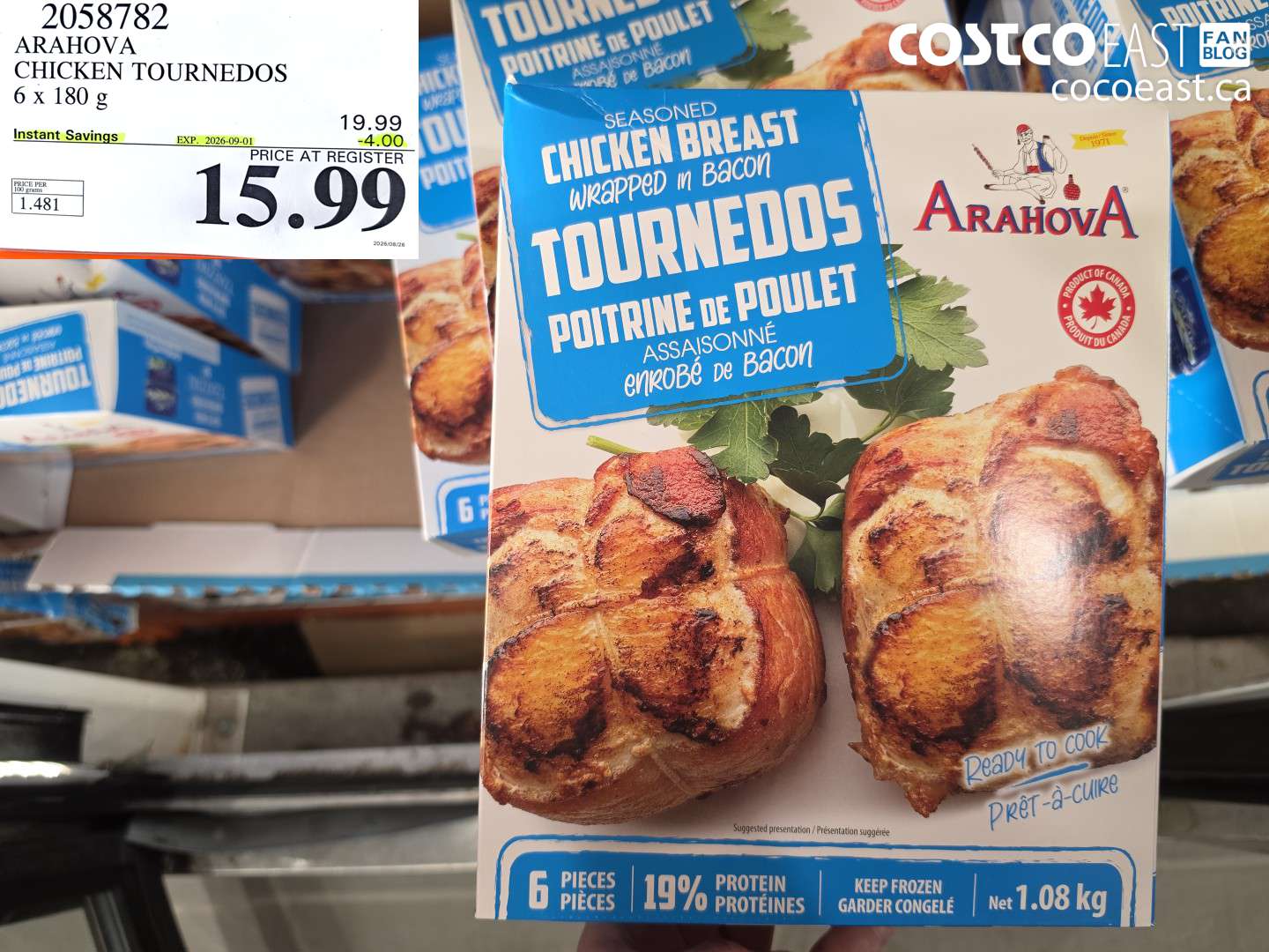 2058782 ARAHOVA CHICKEN TOURNEDOS 6 X 180 G ($4.00 INSTANT SAVINGS EXPIRES ON 2026-09-01) $15.99