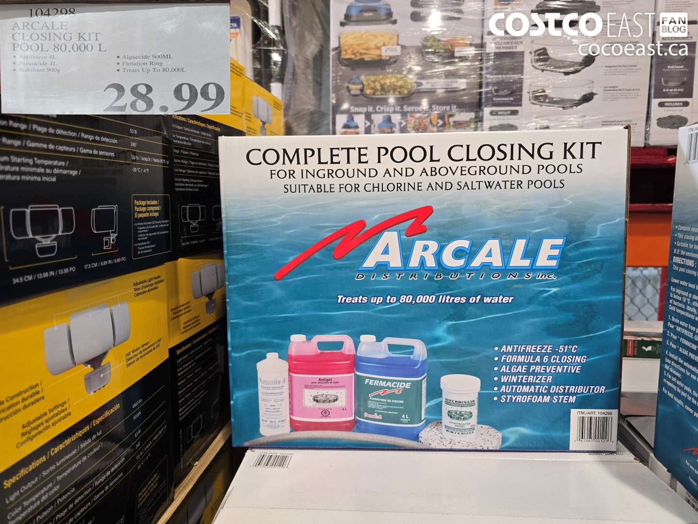 104298 ARCALE CLOSING KIT POOL 80,000 L $28.99