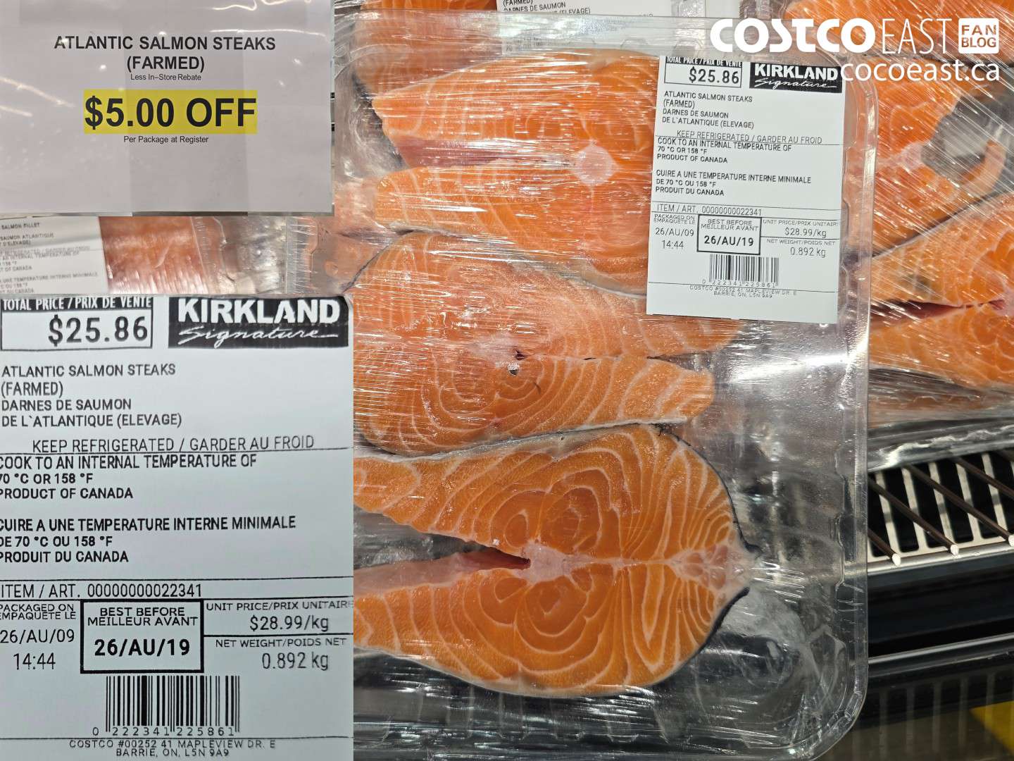 22341 ATLANTIC SALMON STEAKS (FARMED) ($5.00 INSTANT SAVINGS)