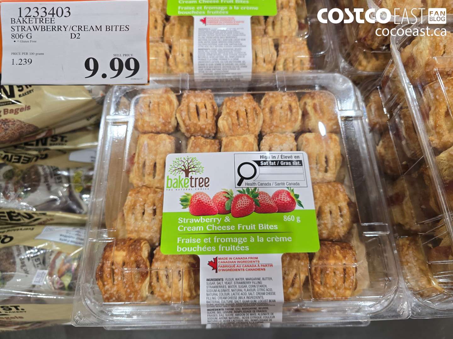 1233403 BAKETREE STRAWBERRY/CREAM BITES 806 G $9.99