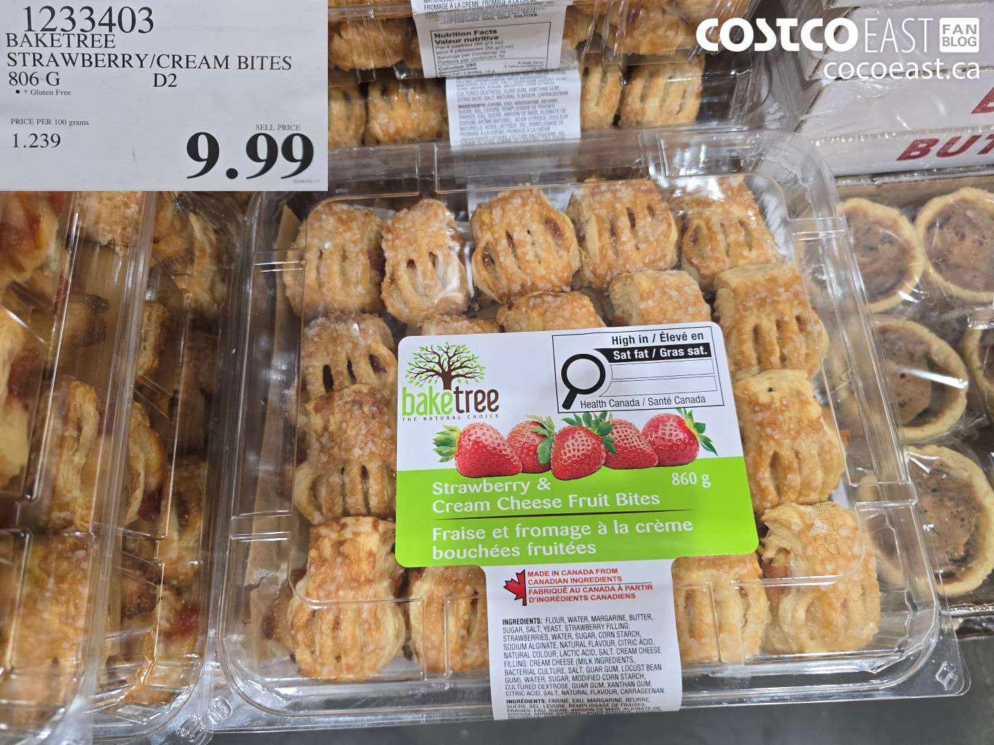 1233403 BAKETREE STRAWBERRY/CREAM BITES 806 G $9.99