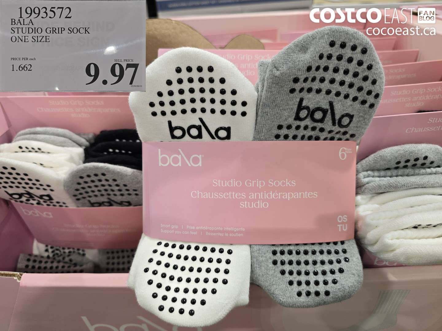 1993572 BALA STUDIO GRIP SOCK ONE SIZE $9.97