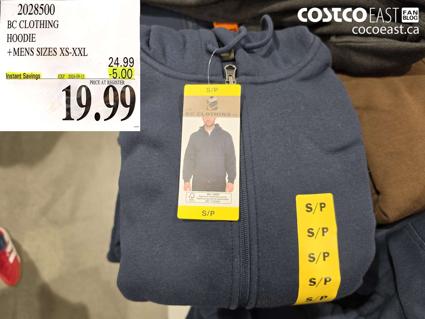 2028500 BC CLOTHING HOODIE MENS SIZES XS-XXL ($5.00 INSTANT SAVINGS EXPIRES ON 2026-09-13) $19.99
