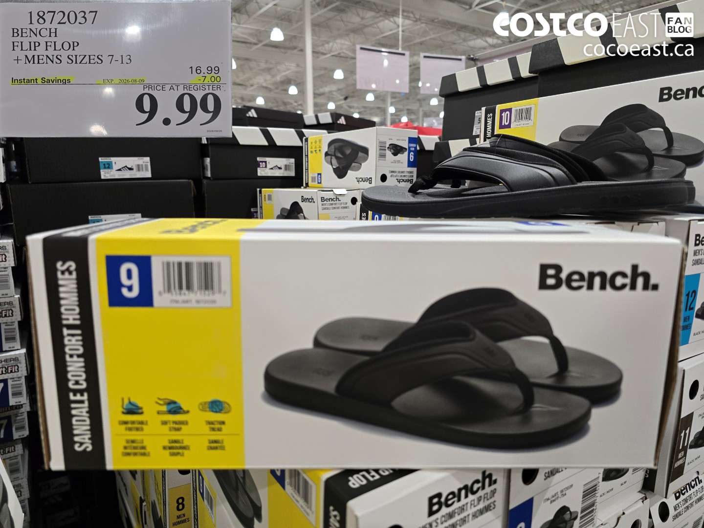 1872037 BENCH FLIP FLOP MENS SIZES 7-13 ($7.00 INSTANT SAVINGS EXPIRES ON 2026-08-09) $9.99