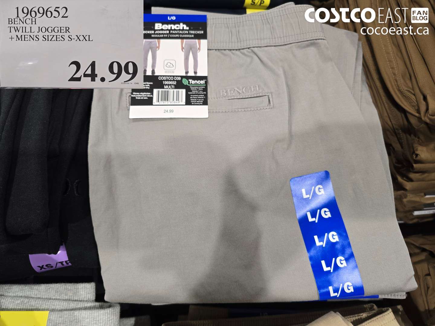1969652 BENCH TWILL JOGGER + MENS SIZES S-XXL $24.99