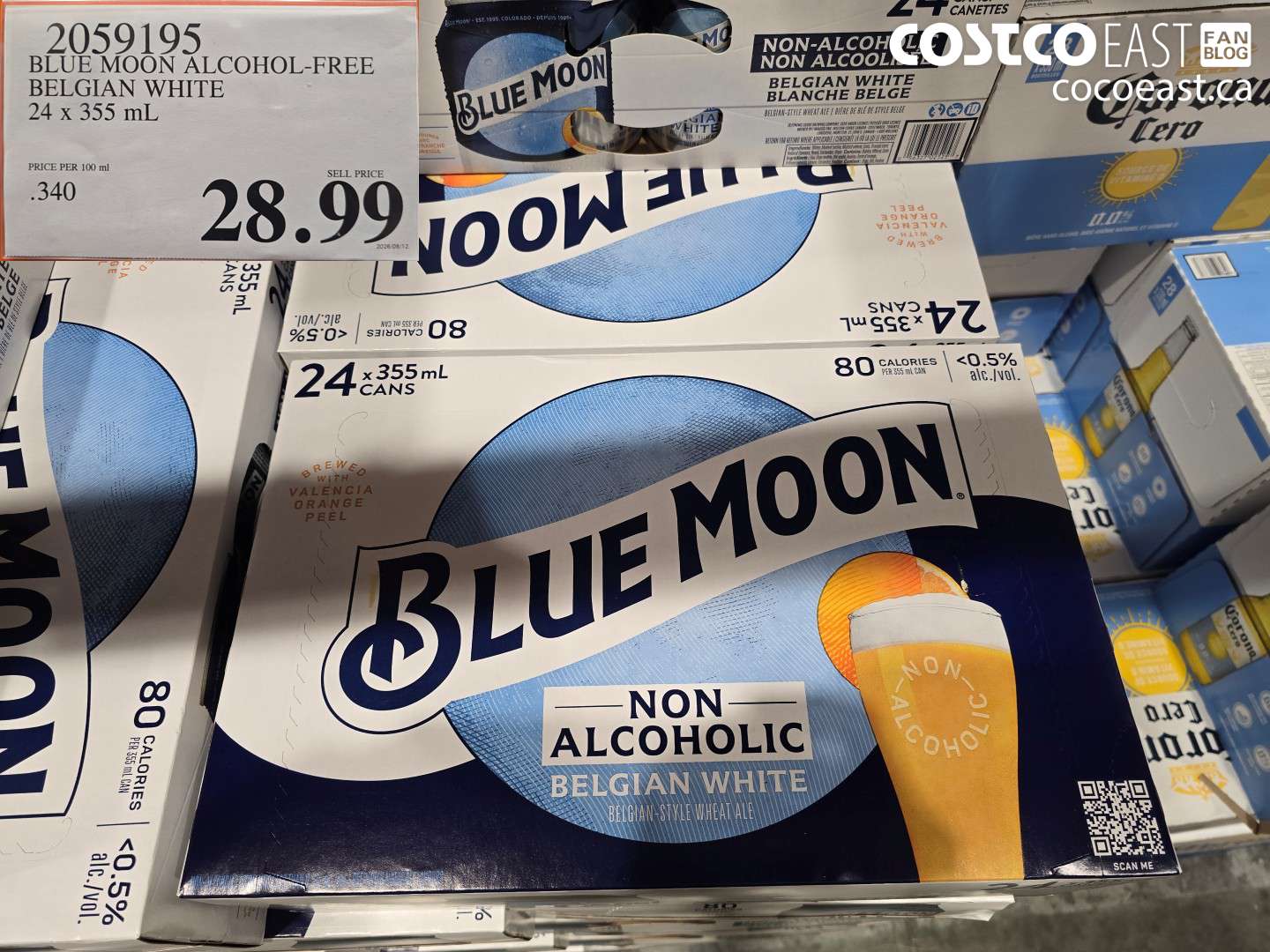 2059195 BLUE MOON ALCOHOL-FREE BELGIAN WHITE 24 X 355 ML $28.99