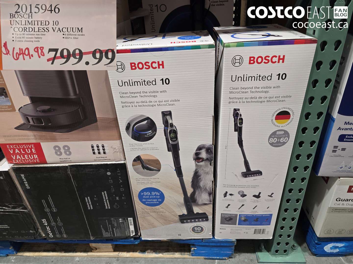 2015946 BOSCH UNLIMITED 10 CORDLESS VACUUM $649.98