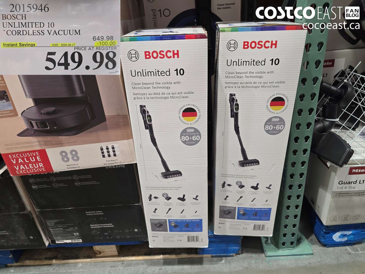 2015946 BOSCH UNLIMITED 10 CORDLESS VACUUM ($100.00 INSTANT SAVINGS EXPIRES ON 2026-08-17) $549.98