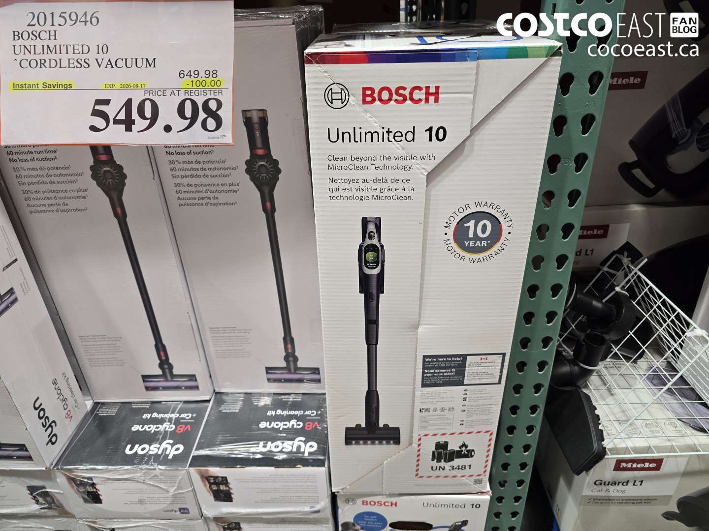 2015946 BOSCH UNLIMITED 10 CORDLESS VACUUM ($100.00 INSTANT SAVINGS EXPIRES ON 2026-08-17) $549.98